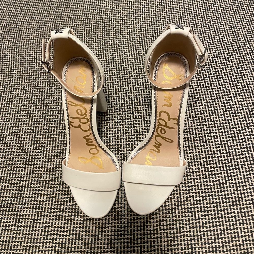 White Sam Edelman Heels